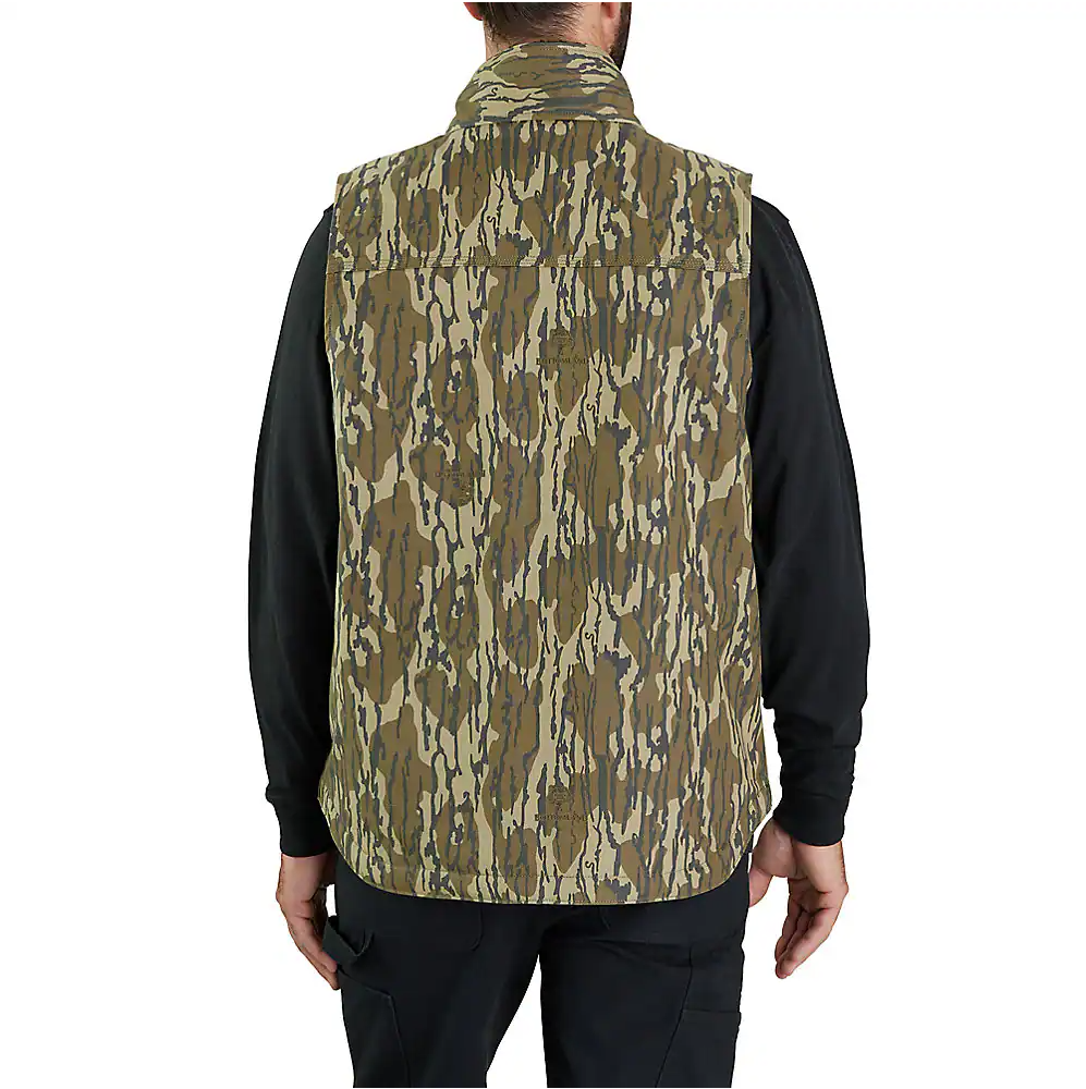 106099 CARHARTT MEN'S RUGGED FLEX DUCK CAMO MOCK-NECK VEST