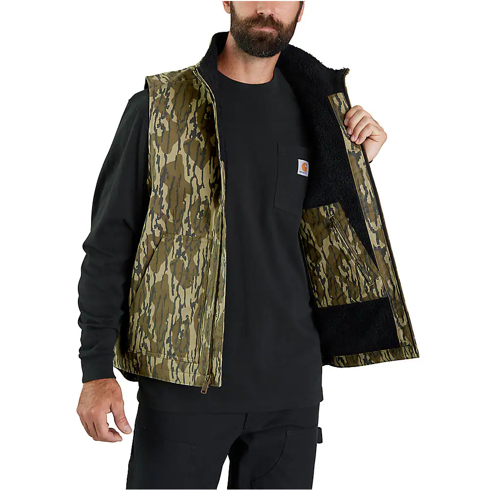 106099 CARHARTT MEN'S RUGGED FLEX DUCK CAMO MOCK-NECK VEST