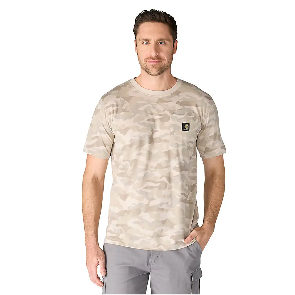 107298 CARHARTT MEN'S IRVINE RELAXED FIT CAMO T-SHIRT