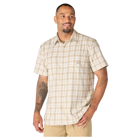 107272 CARHARTT MEN'S BOZEMAN RELAXED FIT SHORT SLEEVE PLAID SHIRT