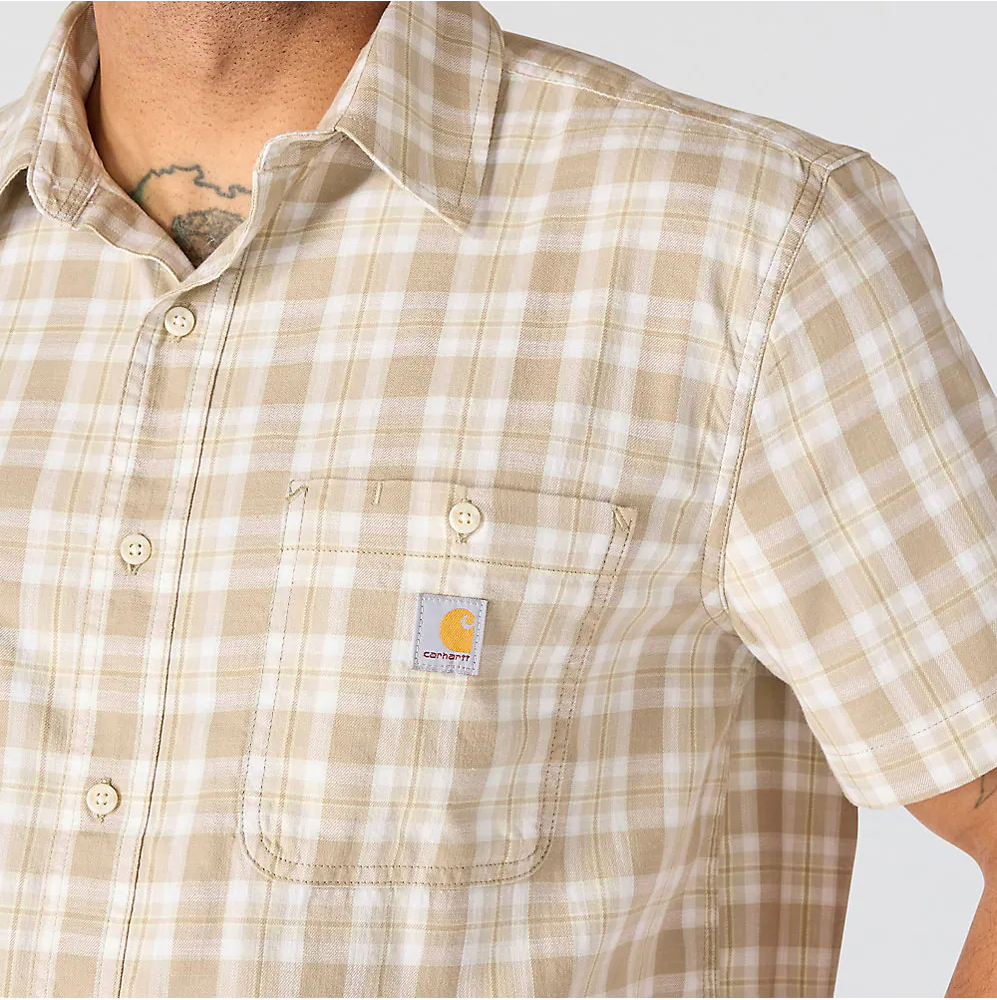 107272 CARHARTT MEN'S BOZEMAN RELAXED FIT SHORT SLEEVE PLAID SHIRT