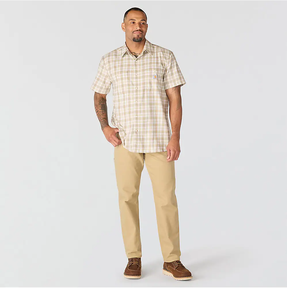 107272 CARHARTT MEN'S BOZEMAN RELAXED FIT SHORT SLEEVE PLAID SHIRT
