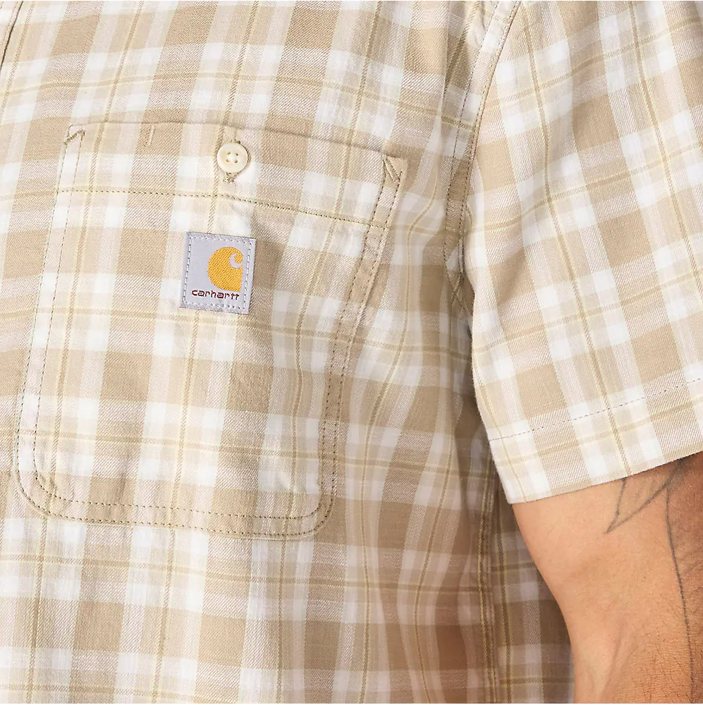 107272 CARHARTT MEN'S BOZEMAN RELAXED FIT SHORT SLEEVE PLAID SHIRT
