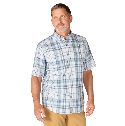 107273 CARHARTT MEN'S FORT LOOSE FIT SHORT SLEEVE PLAID SHIRT