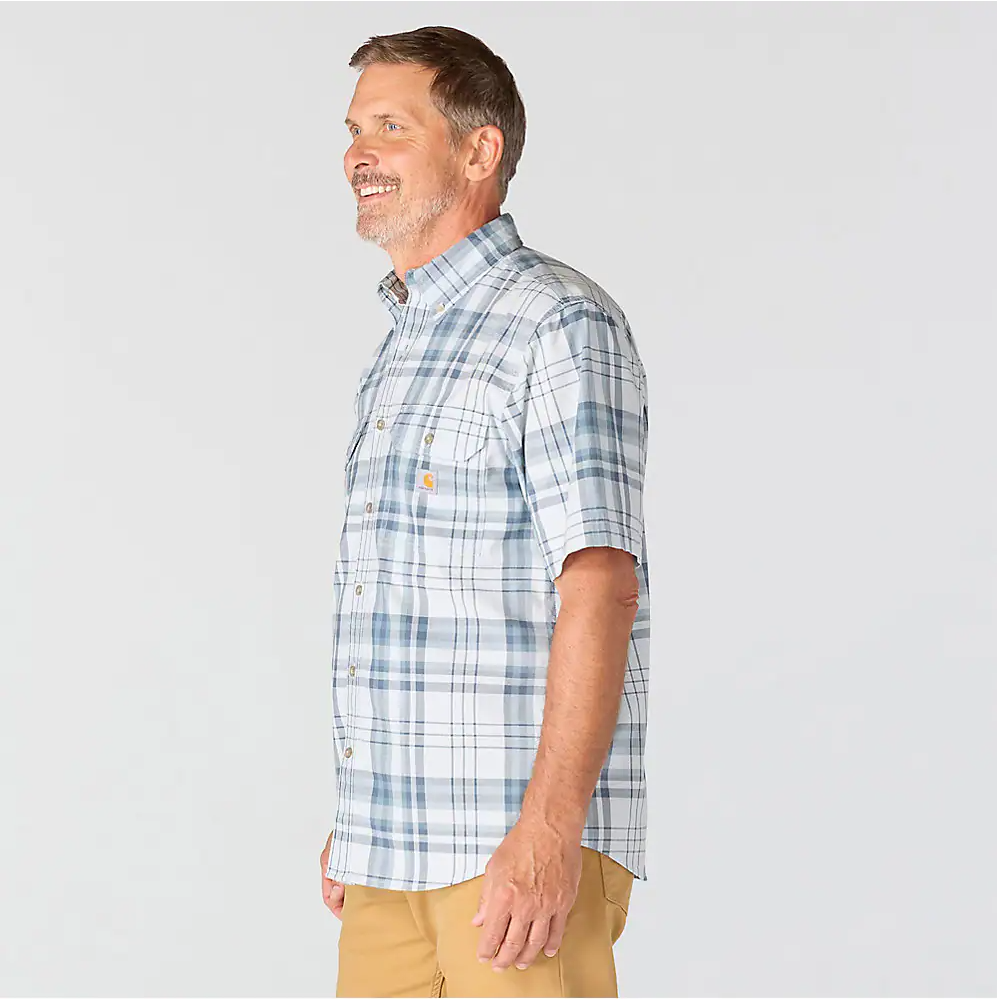 107273 CARHARTT MEN'S FORT LOOSE FIT SHORT SLEEVE PLAID SHIRT