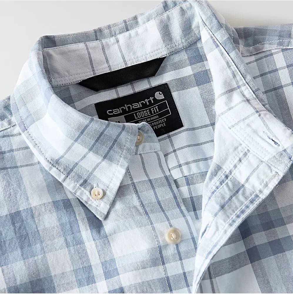 107273 CARHARTT MEN'S FORT LOOSE FIT SHORT SLEEVE PLAID SHIRT