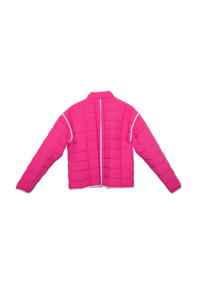 KATYDID HOT PINK QUILTED TRIM JACKET