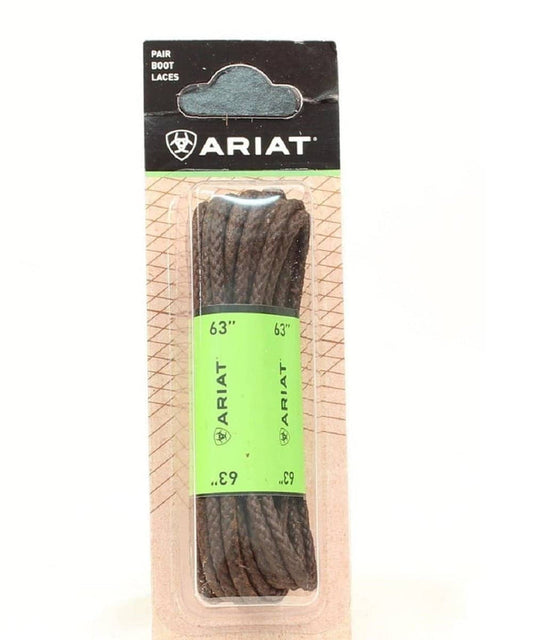 A2300902 ARIAT BROWN WAXED 63 INCH BOOT LACES