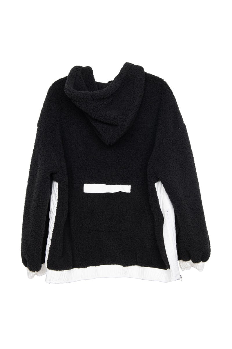 KATYDID BLACK SHERPA PULLOVER HOODIE