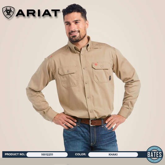 10012251 Ariat Men's FR Solid LS Work Shirt