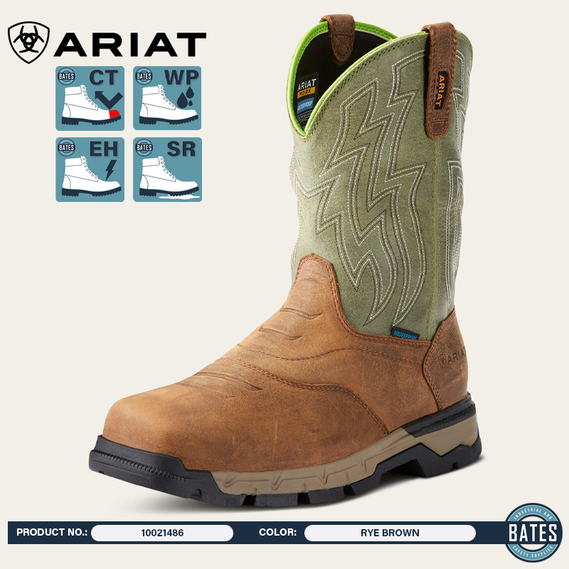 10021486 Ariat Men's REBAR® FLEX Western WP/CT Work Boots