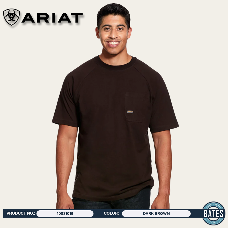 10031019 Ariat Men's REBAR® CottonStrong™ SS T-Shirt