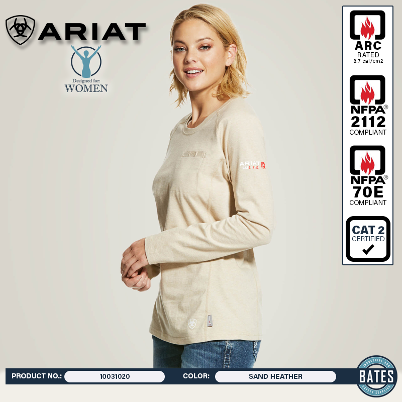 10031020 Ariat Women's FR AIR CREW LS T-Shirt