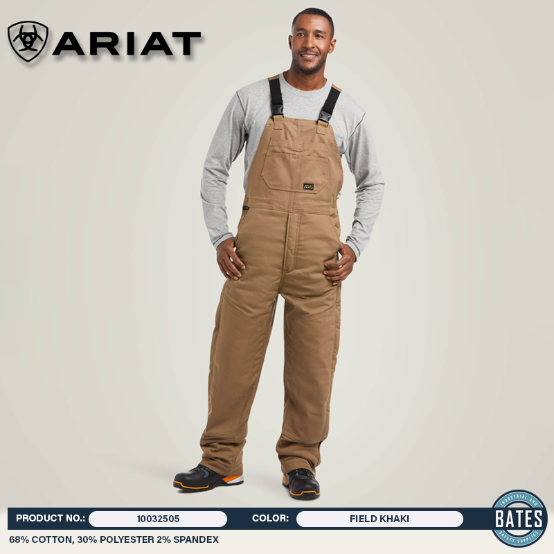 10032505 Ariat Men's REBAR® DuraCanvas Stretch Insulated BIBS