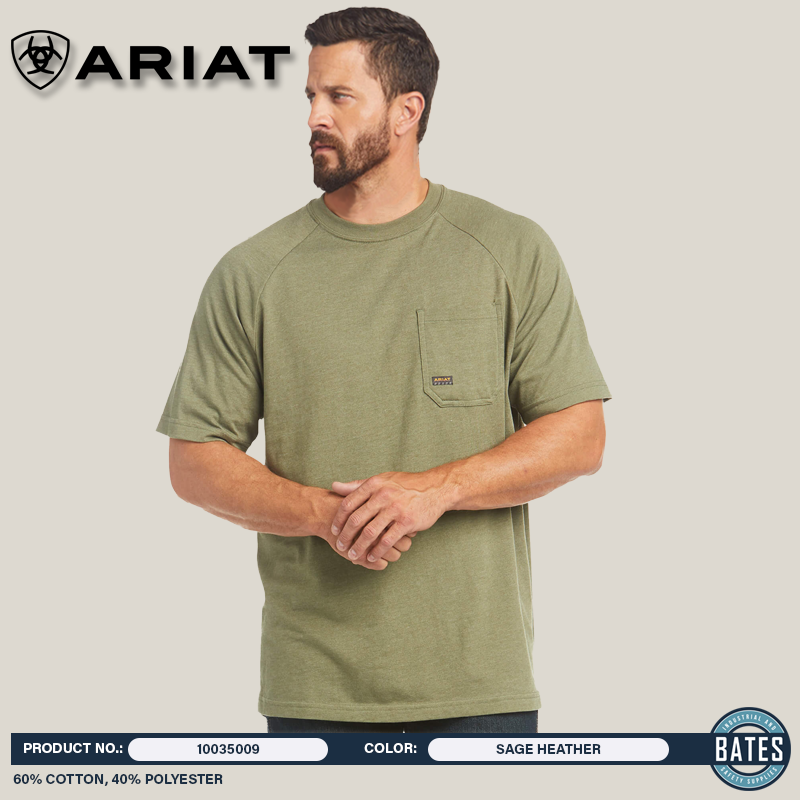 10035009 Ariat Men's REBAR® CottonStrong™ SS T-Shirt