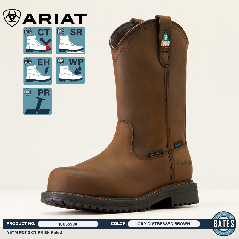 10035988 Ariat Men's RigTEK WP/EH/CT Work Boots