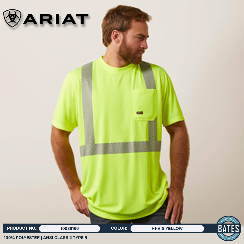 10039196 Ariat Men's REBAR® Hi-VIS ANSI SS T-Shirt