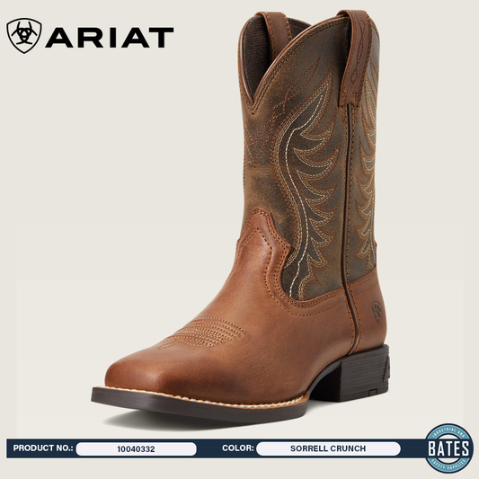 10040332 Ariat Kid'S AMOS Western Square-Toe Boots