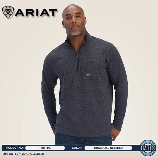 10041415 Ariat Men's REBAR® Foundation ¼ Zip Shirt