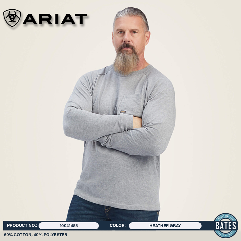 10041488 Ariat Men's REBAR® CottonStrong LS T-Shirt