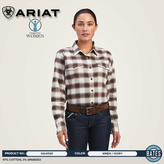 10041595 Ariat Women's REBAR® Flannel DuraStretch Work Shirt