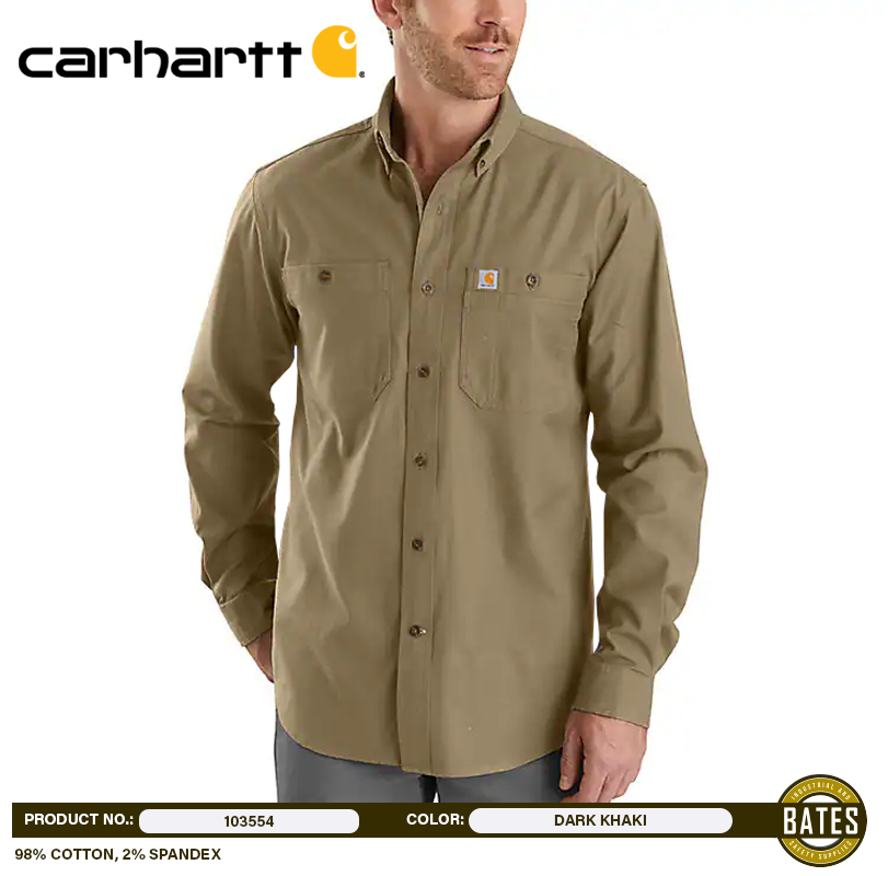 103554 Carhartt Men's RUGGED FLEX® Canvas LS Shirts