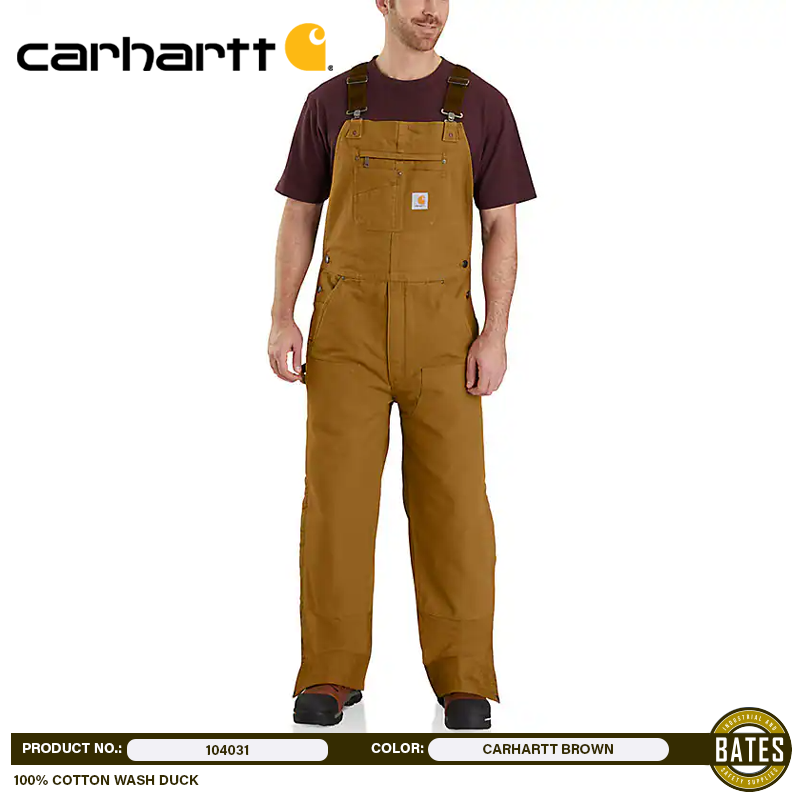 104031 Carhartt Men's Washed Duck Insulated Bib Overalls