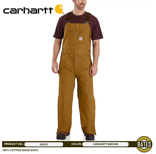 104031 Carhartt Men's Washed Duck Insulated Bib Overalls