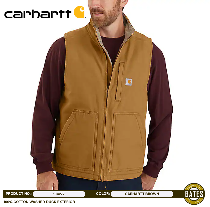 104277 Carhartt Men's Mock-Neck Sherpa Lined Vest