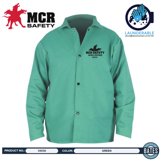 39030 MCR Green Cotton FR Welding Jacket