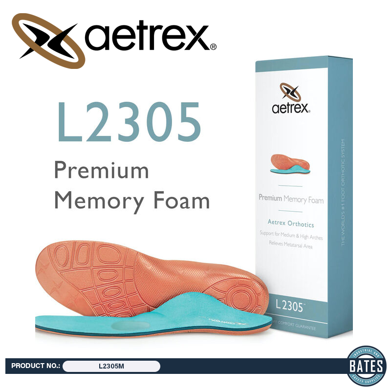 L2305M Aetrex Men's Premium Memory Foam Metatarsal Support Orthotics
