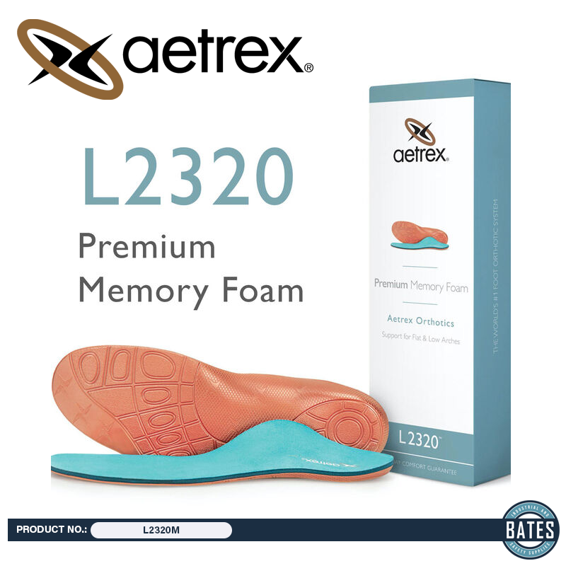 L2320M Aetrex Men's Premium Memory Foam Posted Orthotics