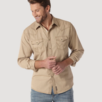 MVR502T Wrangler® Men's CONTRAST TRIM Western LS Shirt